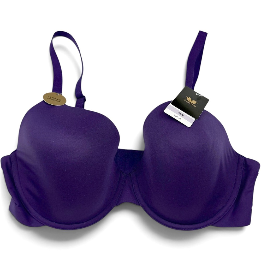 NWT Wacoal Comfort First T-Shirt Underwire Bra 38D Purple Seamless Mid Coverage - Picture 3 of 8
